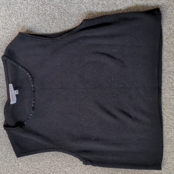 Black Crop Top with Beading - Picture 1 of 1